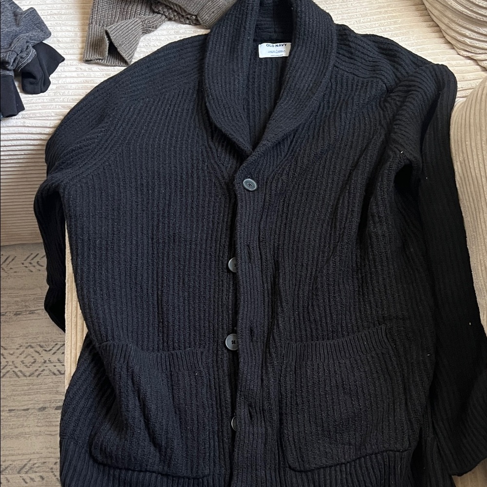 Old Navy Charcoal Knit Cardigan